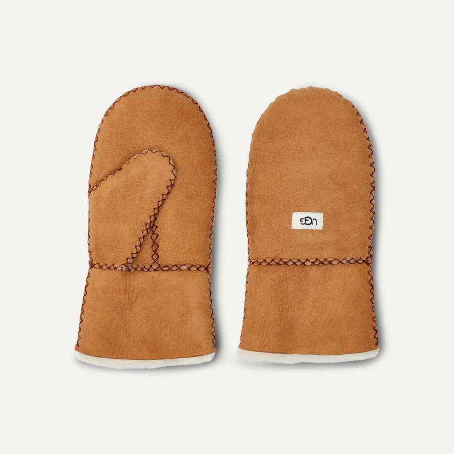 sheepskin mitten com stitch