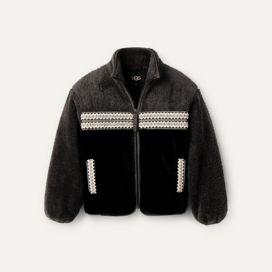 marlene sherpa jacket heritage braid