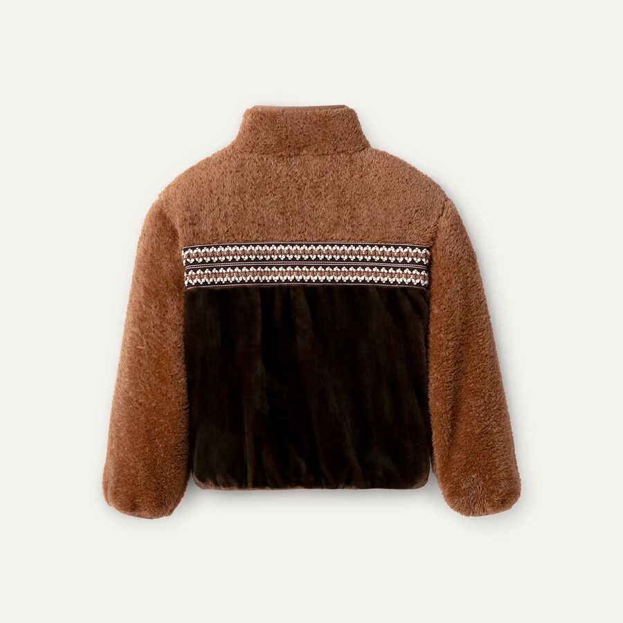 marlene sherpa jacket heritage braid